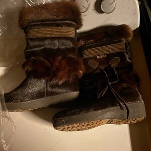 Tecnica Dark Brown Fur-Lined Boots